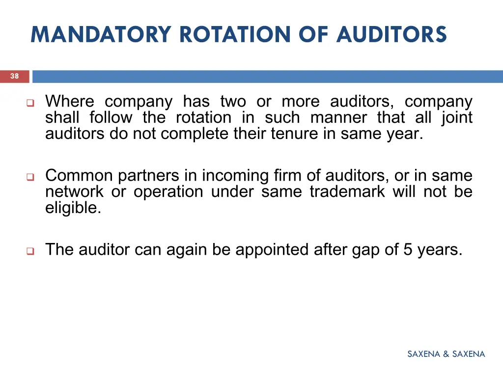 mandatory rotation of auditors