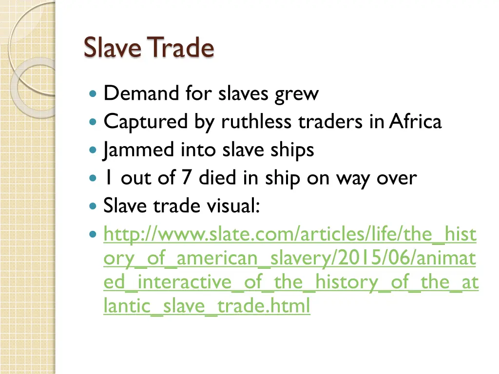 slave trade