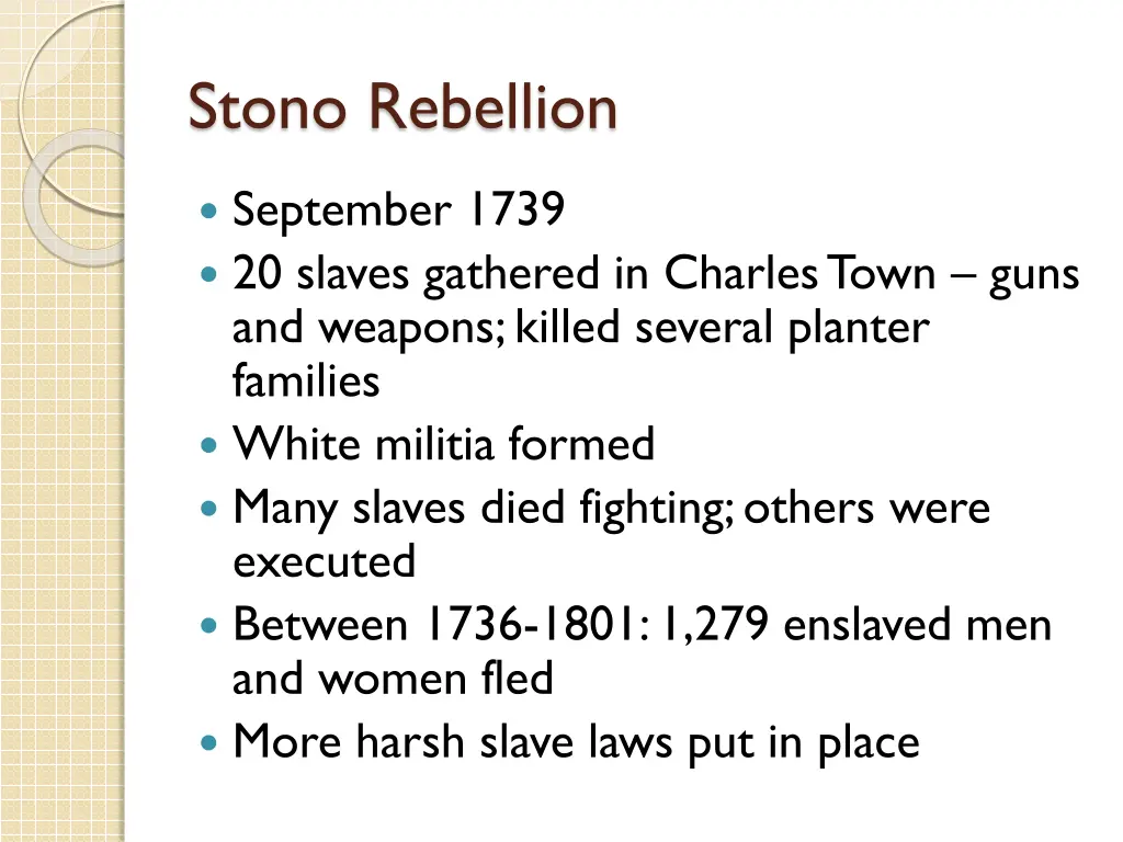 stono rebellion