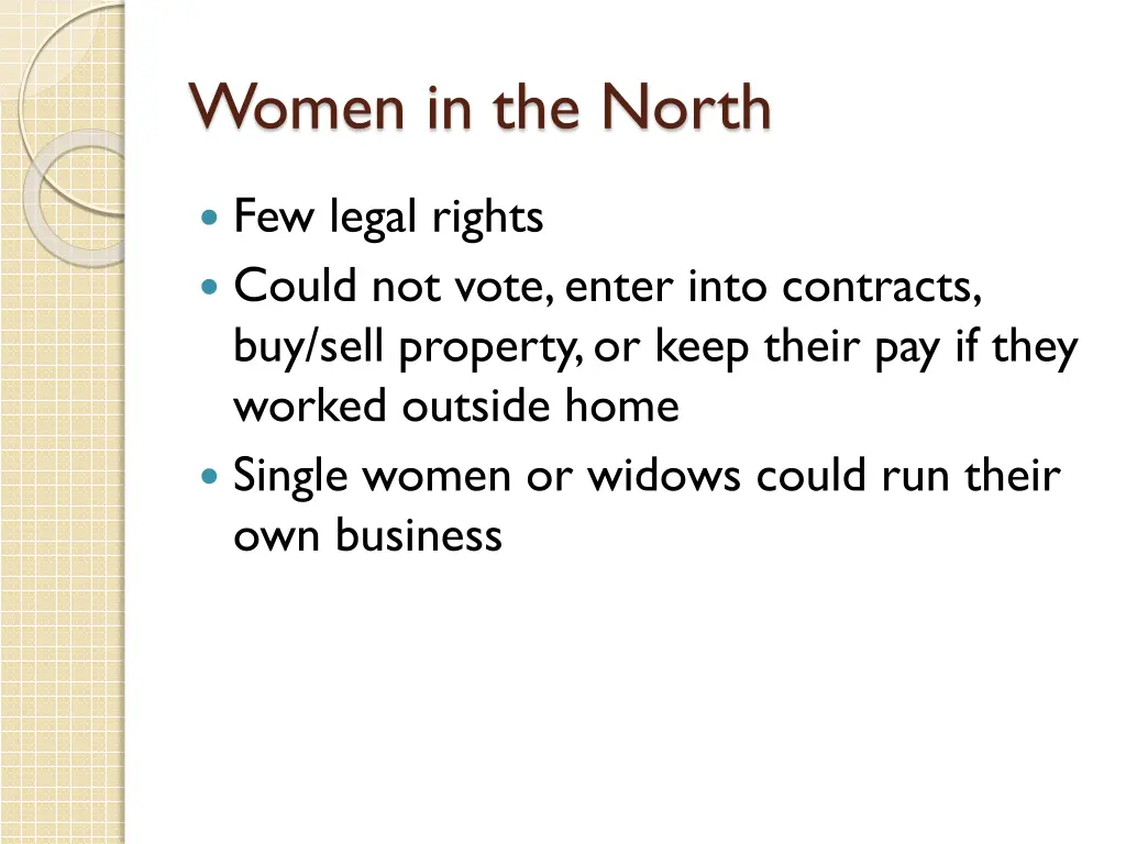 women in the north