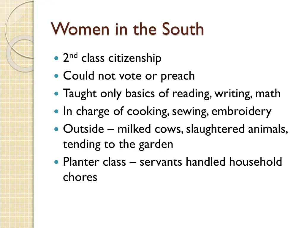 women in the south