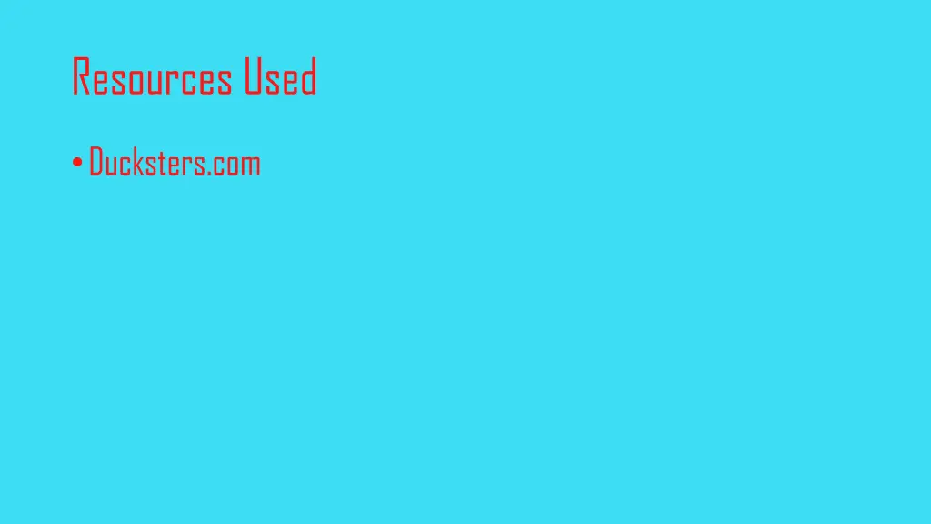 resources used