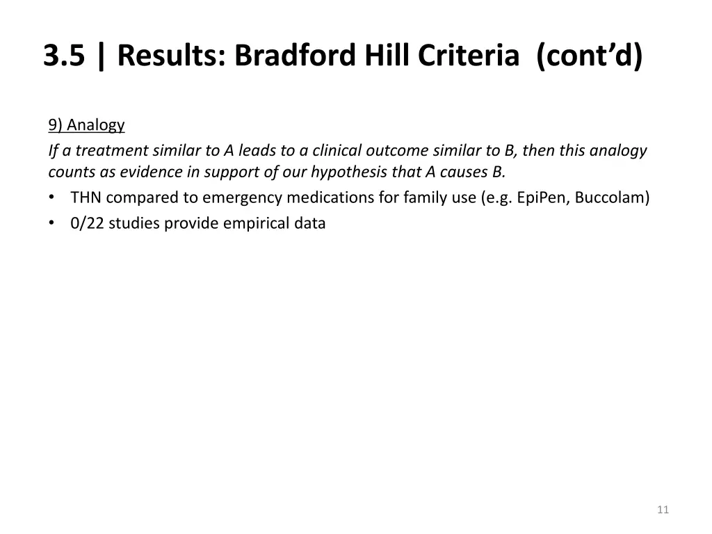 3 5 results bradford hill criteria cont d