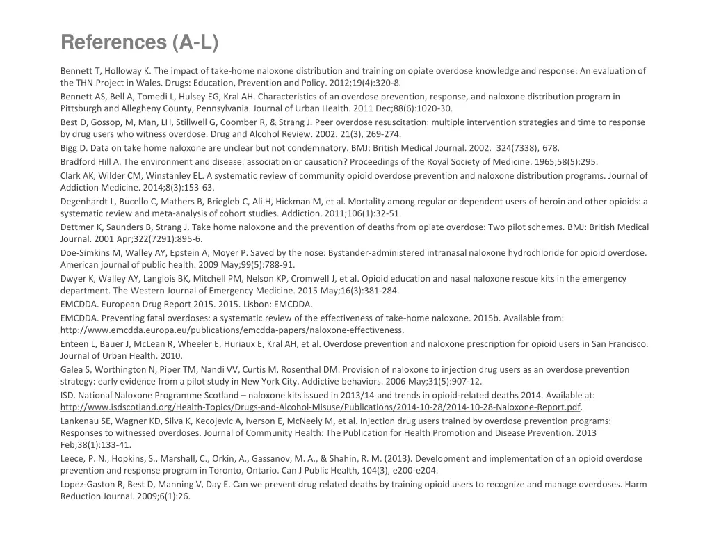 references a l