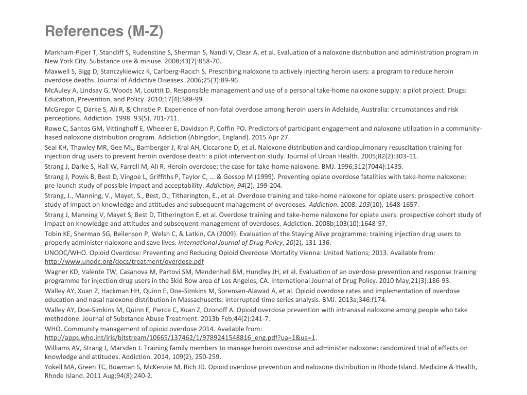 references m z