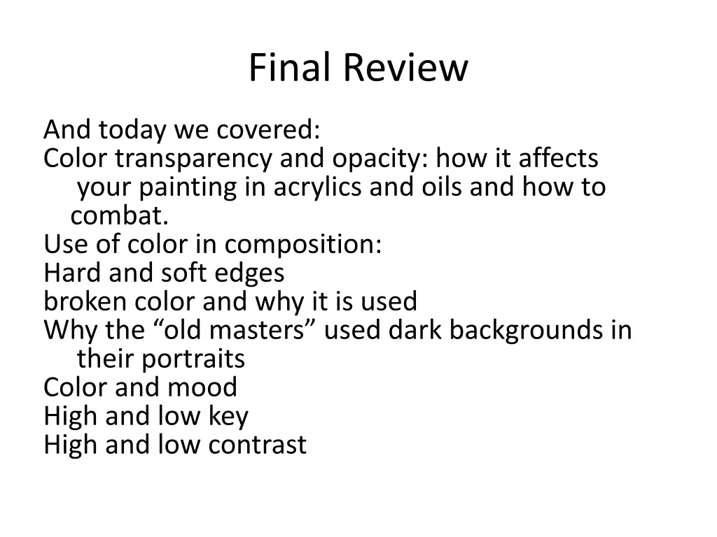 final review 1