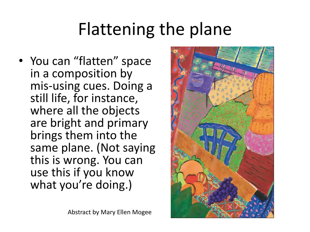 flattening the plane