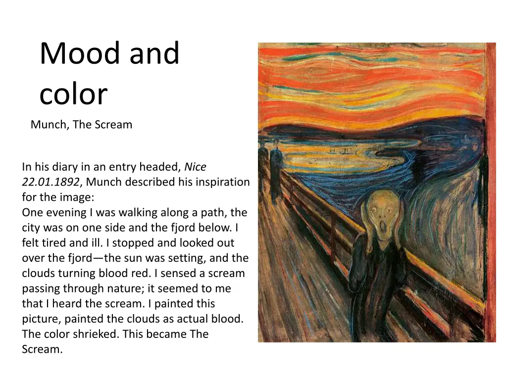 mood and color munch the scream