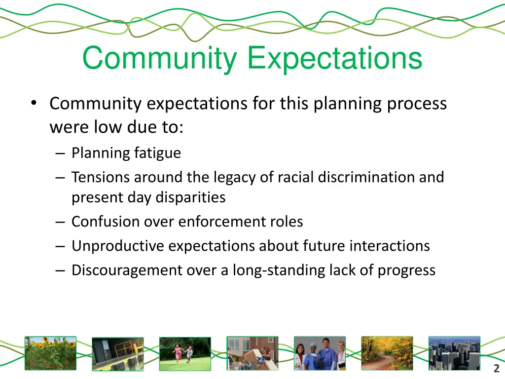 community expectations