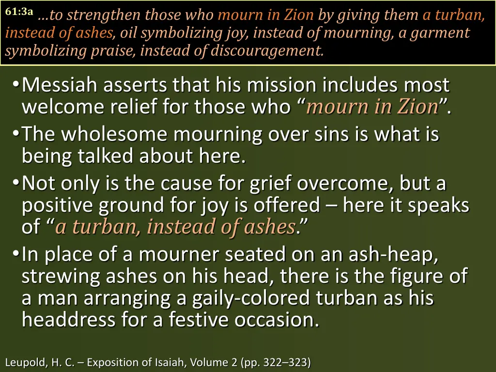 61 3a to strengthen those who mourn in zion