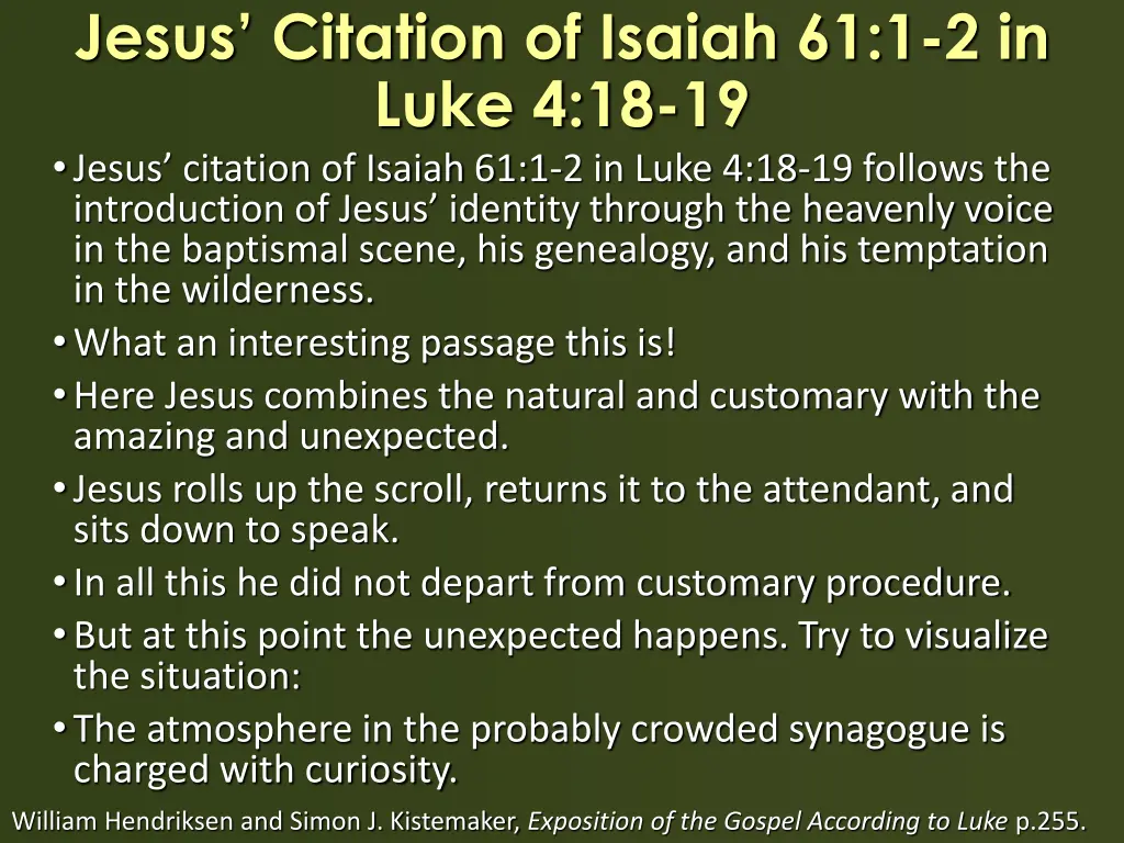 jesus citation of isaiah 61 1 2 in luke