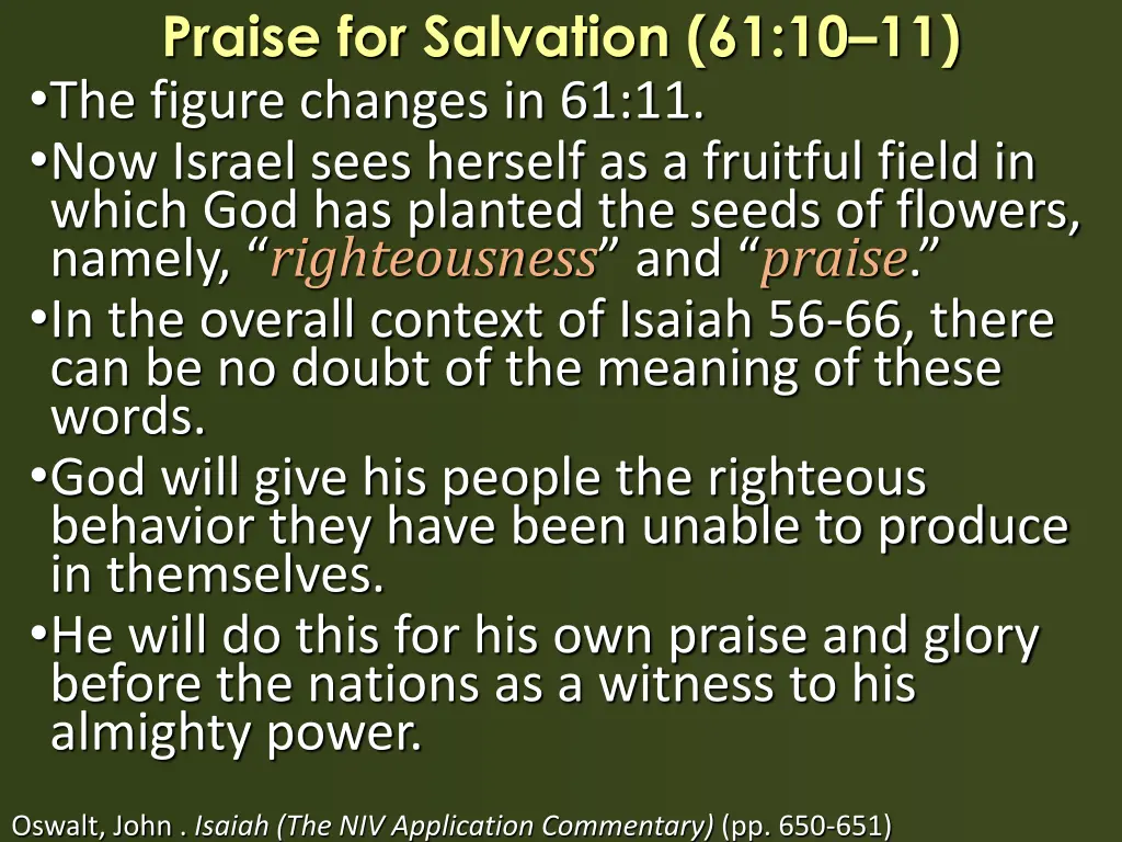 praise for salvation 61 10 11 the figure changes