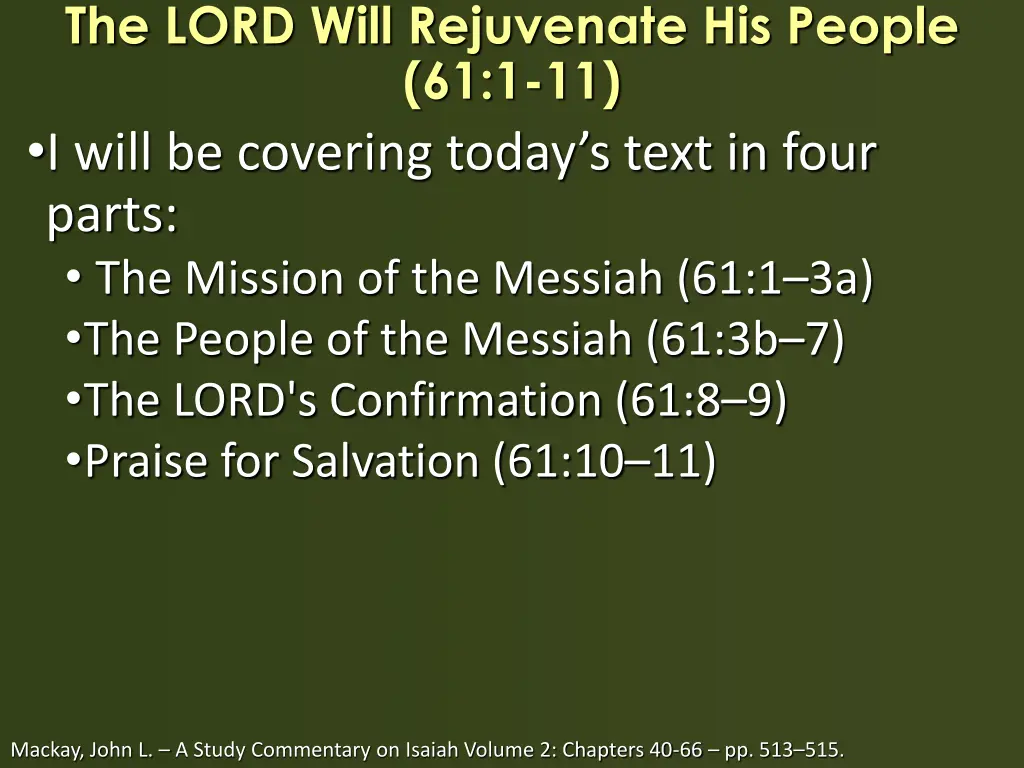 the lord will rejuvenate his people 2