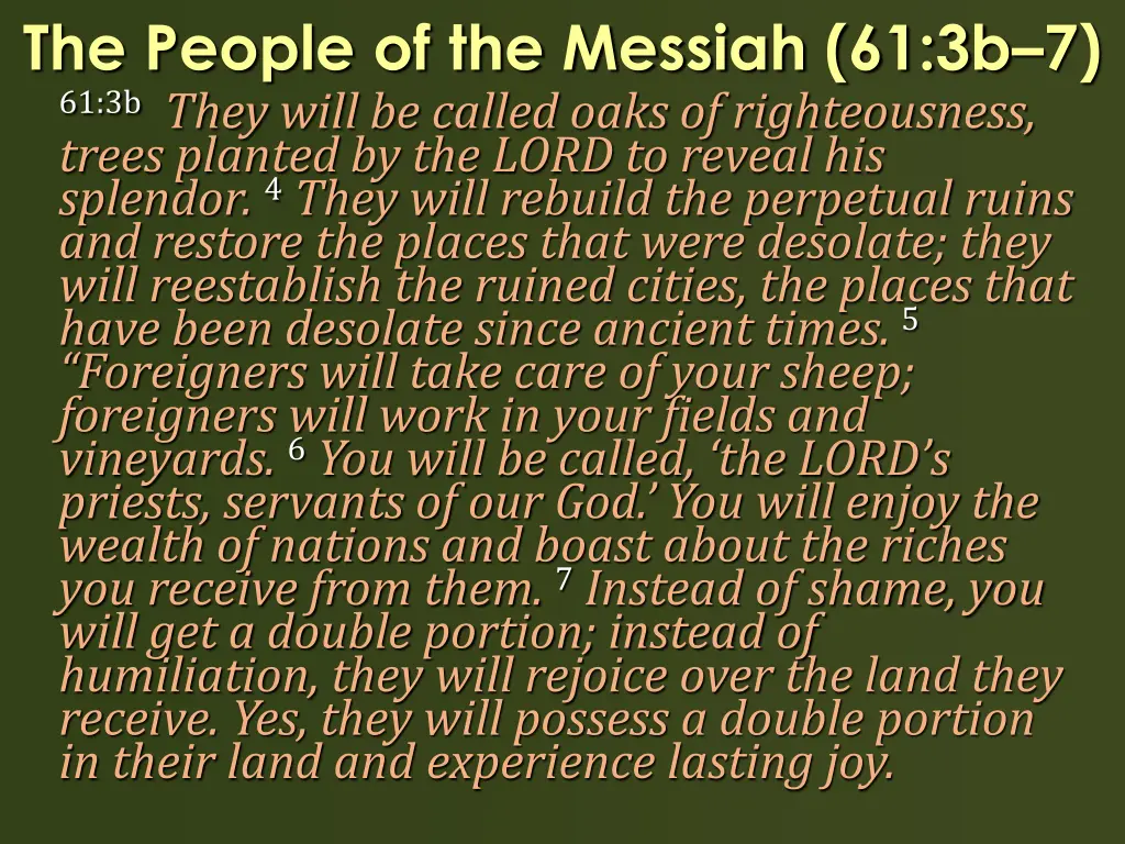 the people of the messiah 61 3b 7 61 3b they will