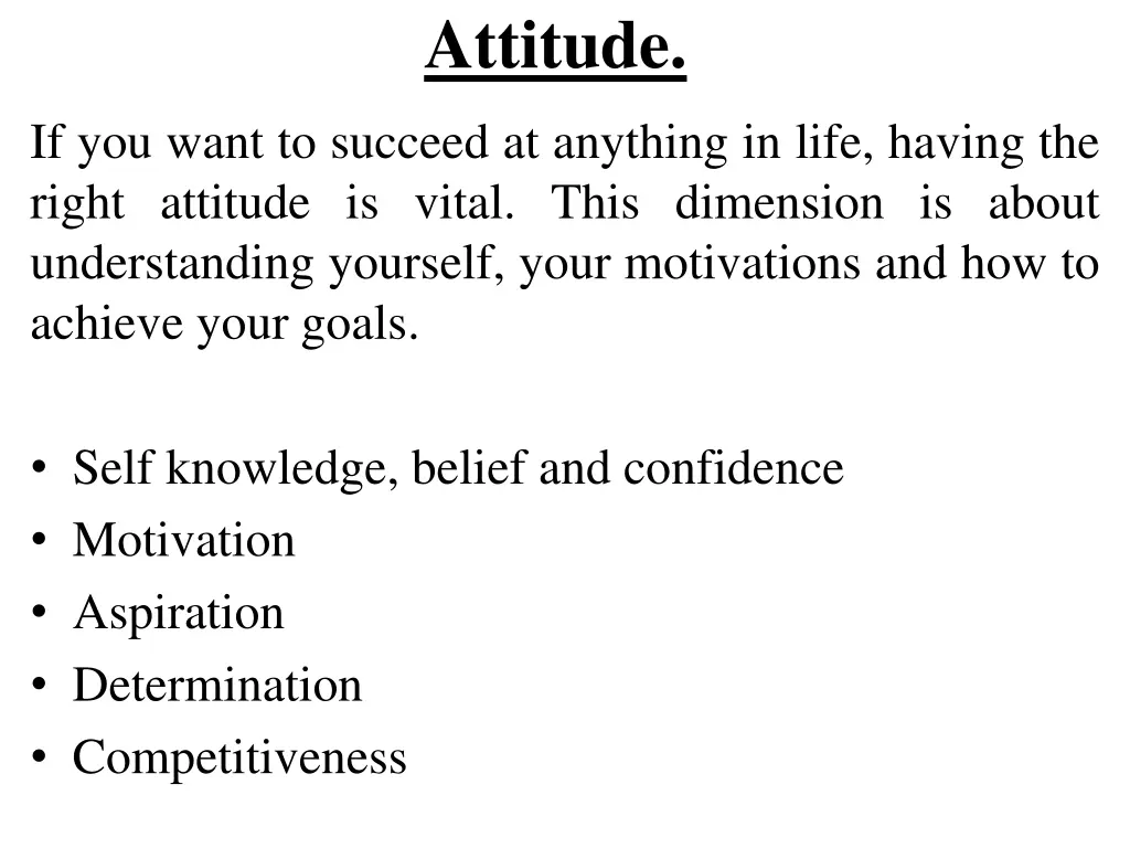 attitude