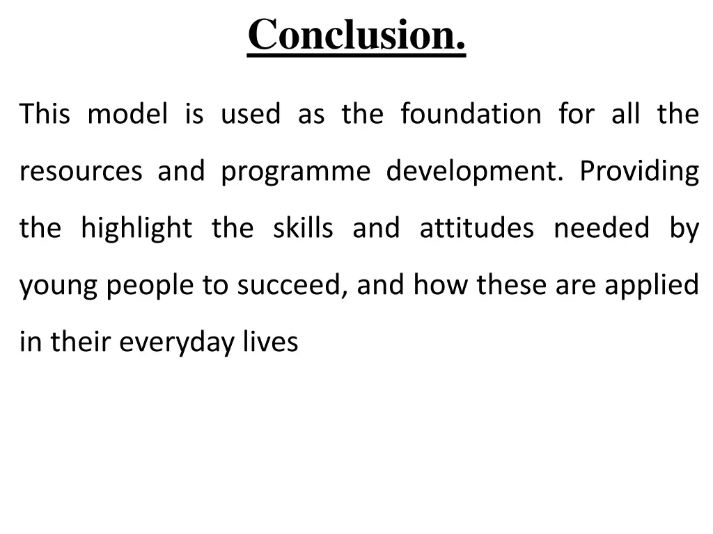 conclusion