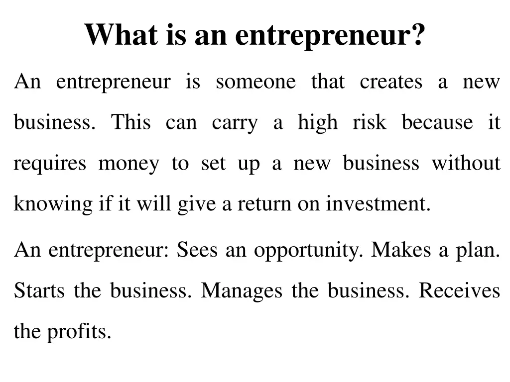 what is an entrepreneur