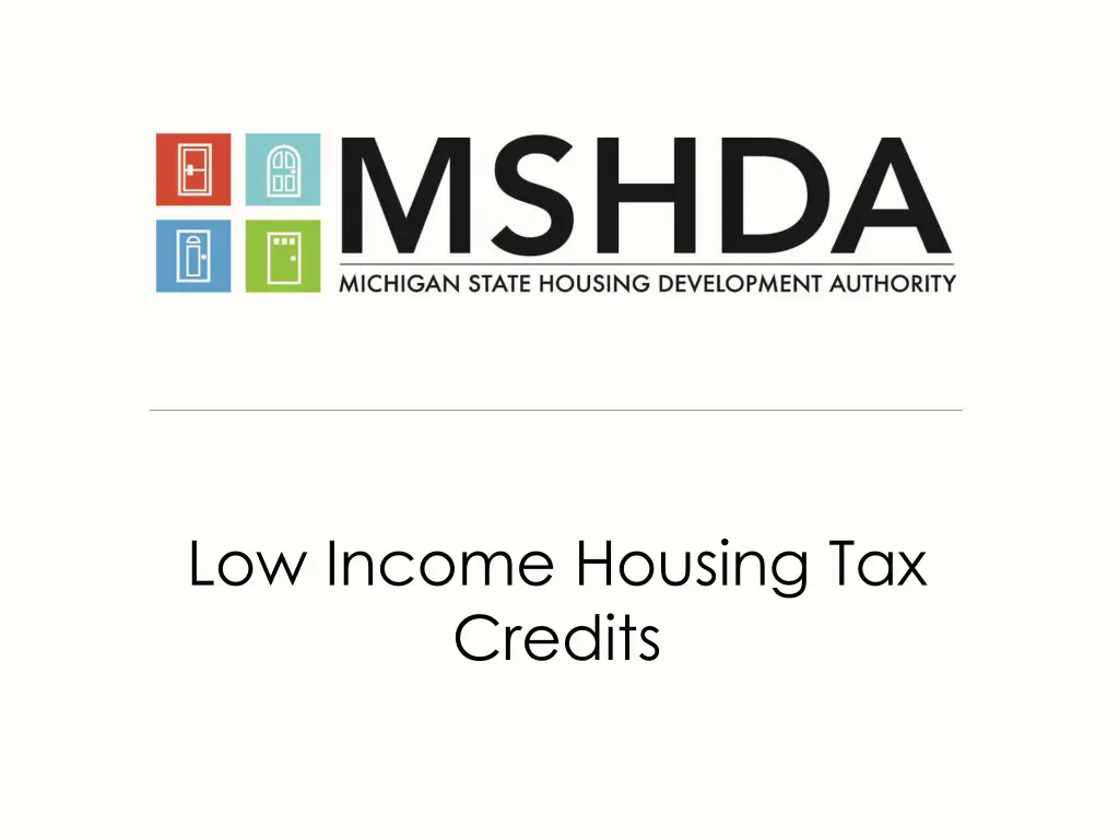 low income housing tax credits