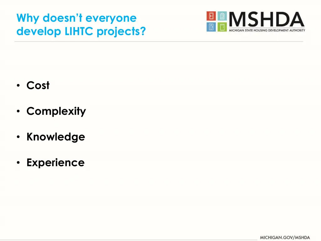 why doesn t everyone develop lihtc projects