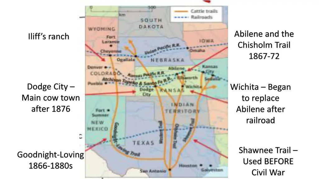 abilene and the chisholm trail 1867 72