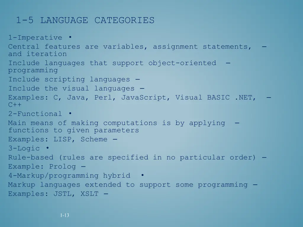 1 5 language categories