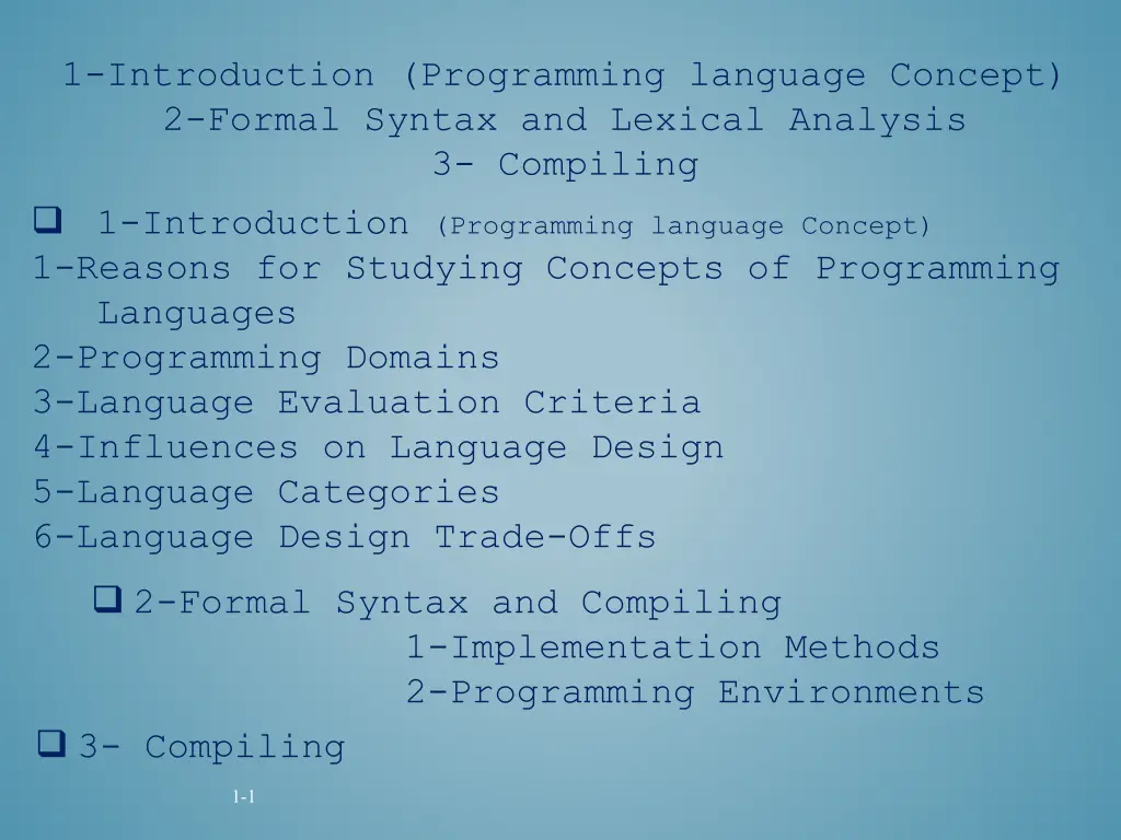 1 introduction programming language concept