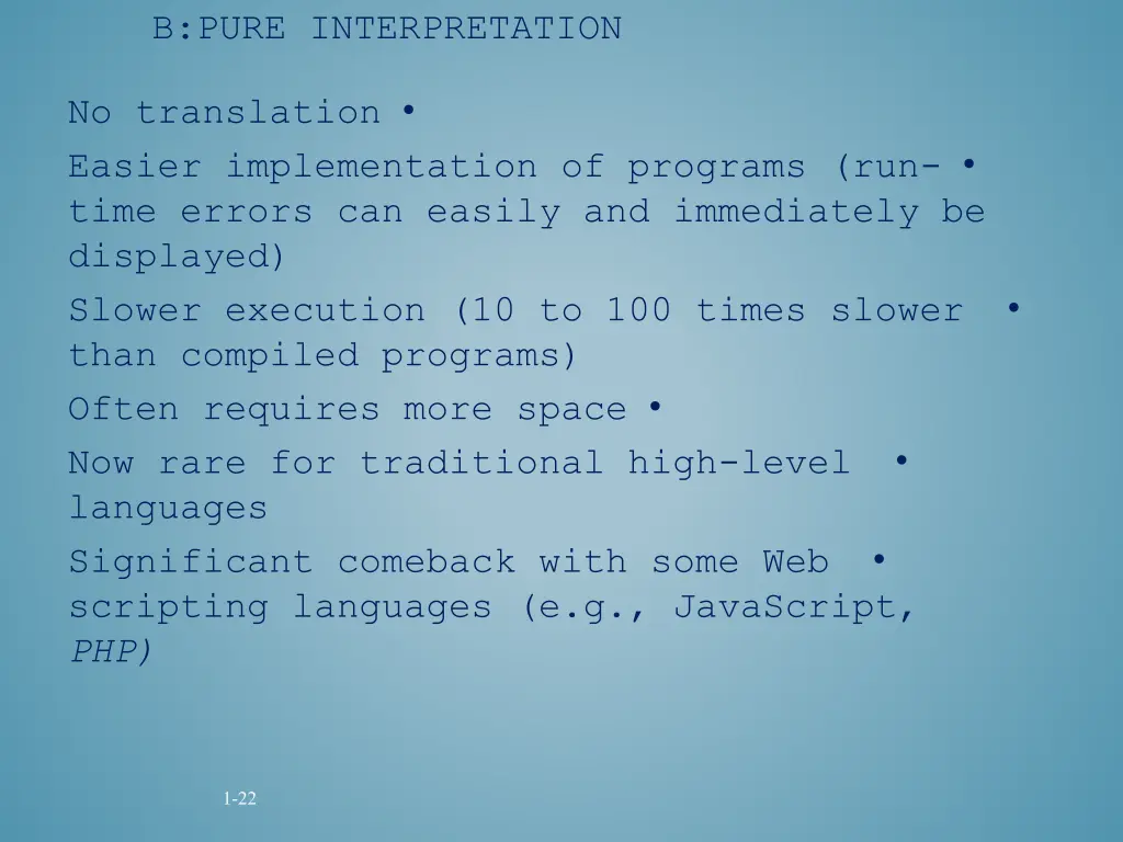 b pure interpretation