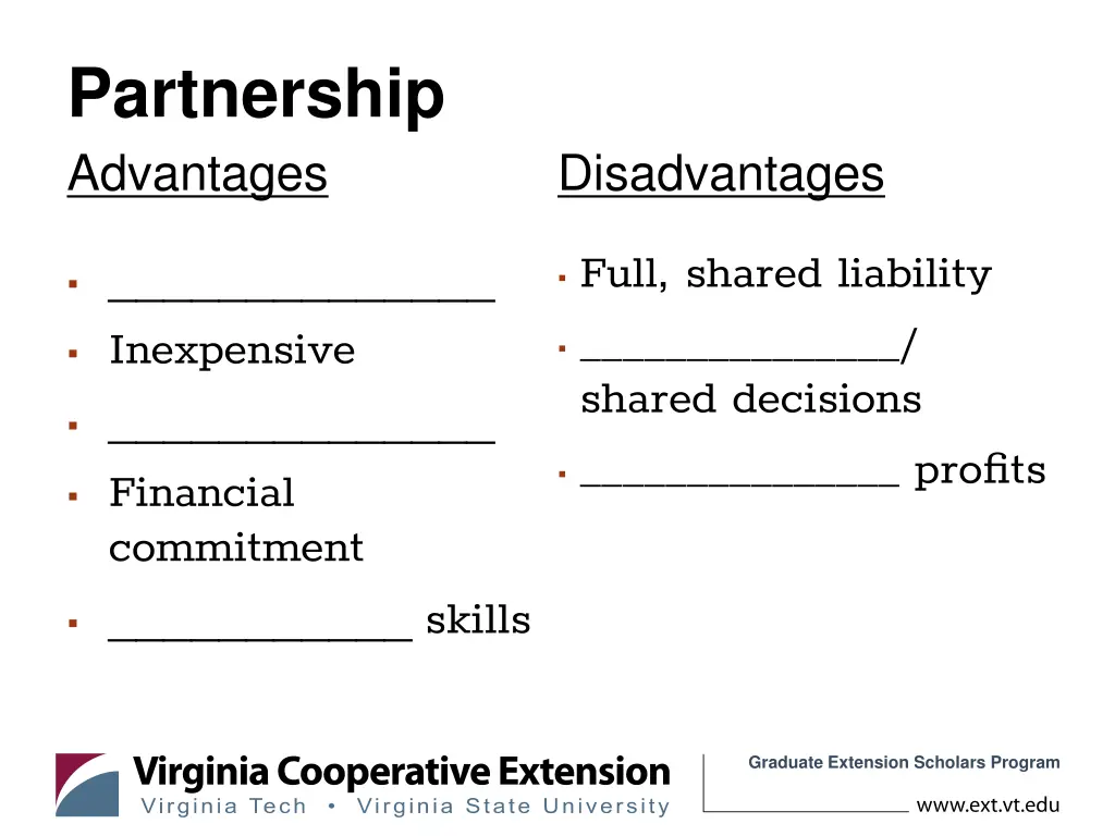 partnership advantages