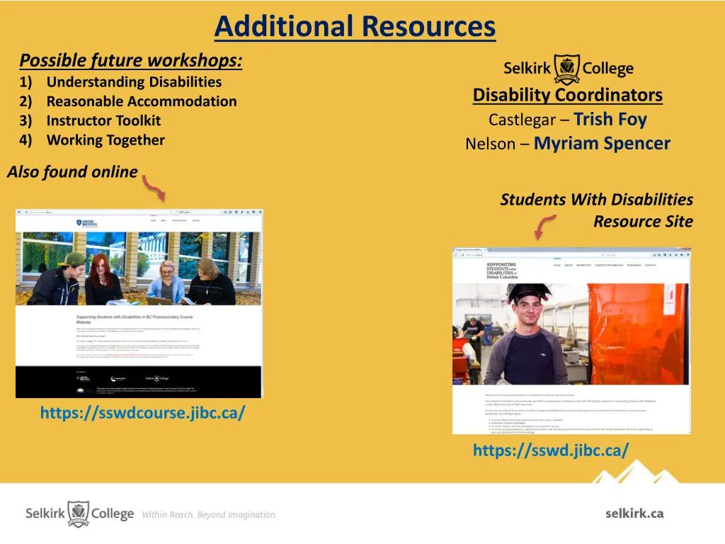 additional resources