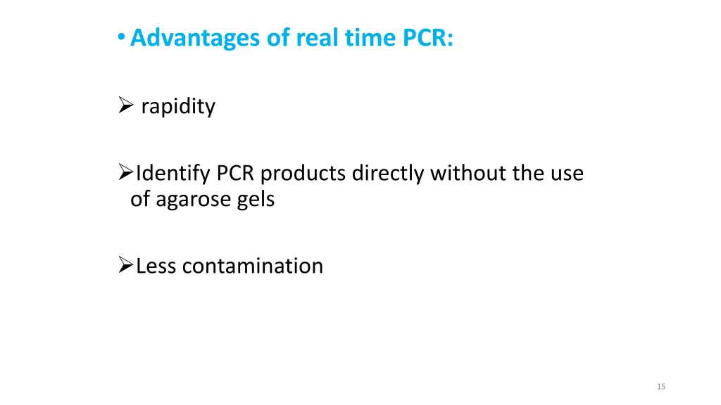advantages of real time pcr