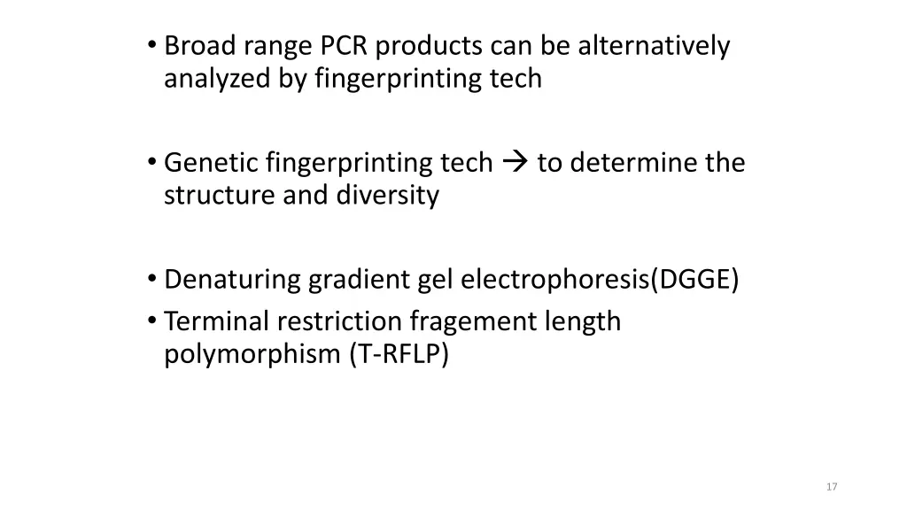 broad range pcr products can be alternatively