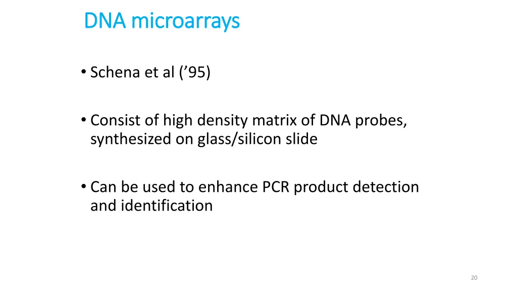 dna microarrays dna microarrays