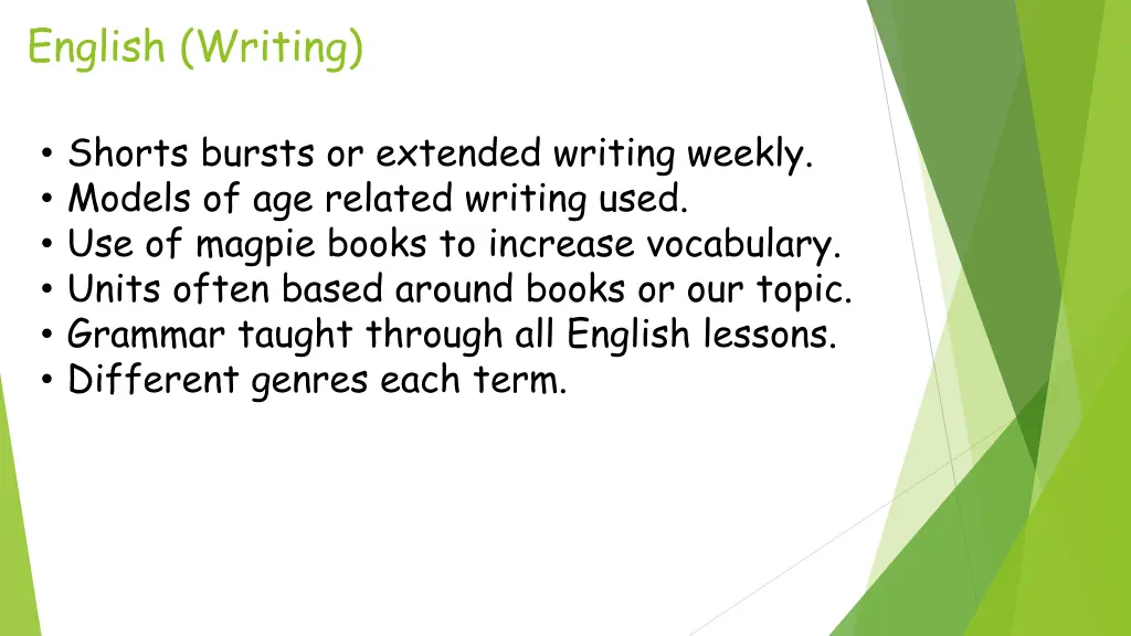 english writing