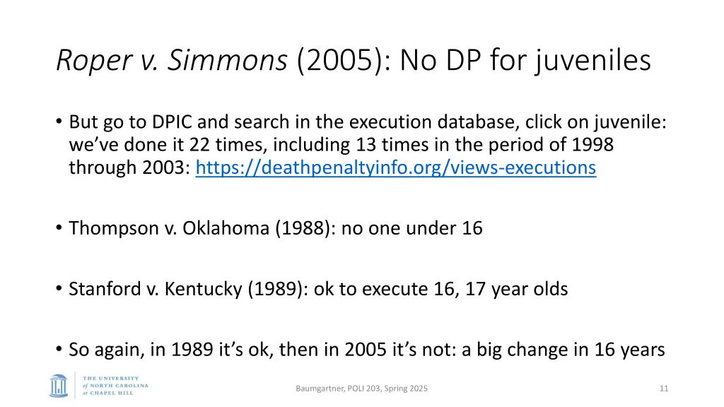 roper v simmons 2005 no dp for juveniles