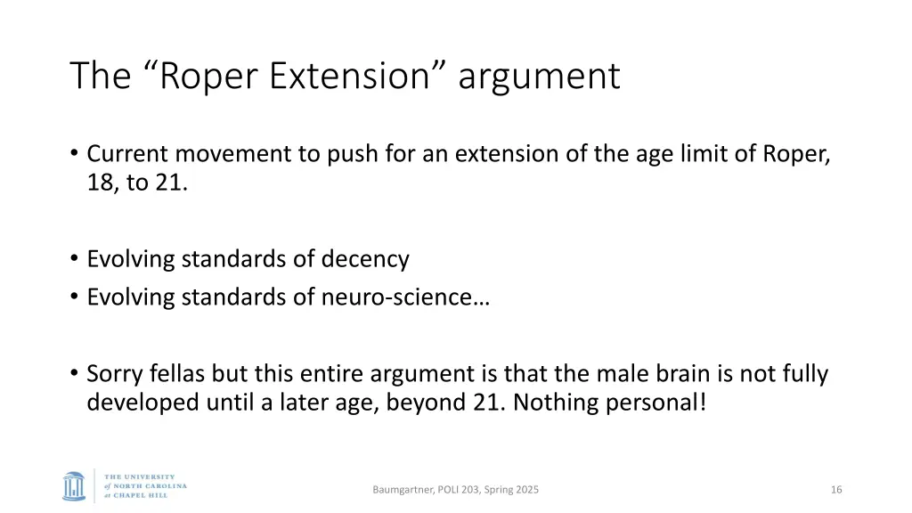 the roper extension argument