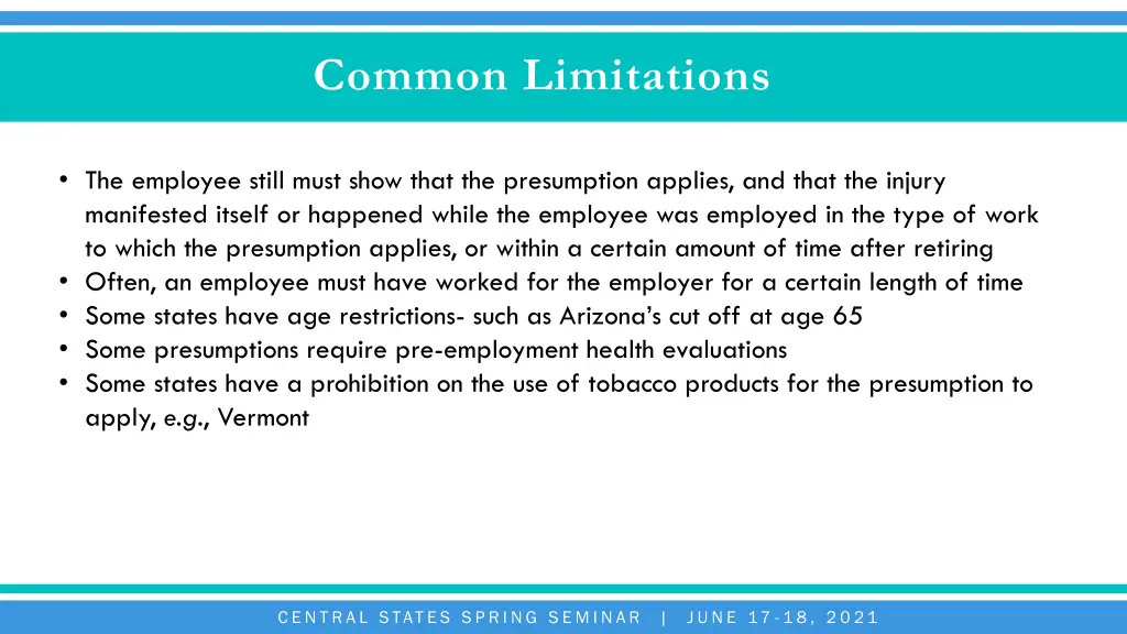 common limitations