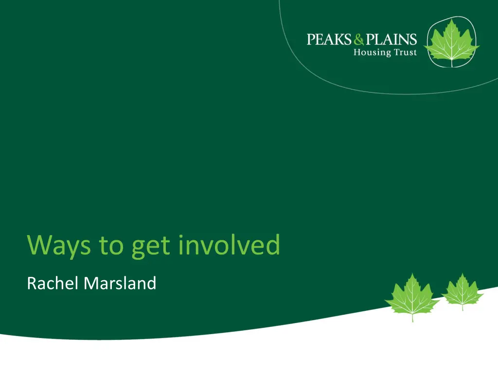 ways to get involved
