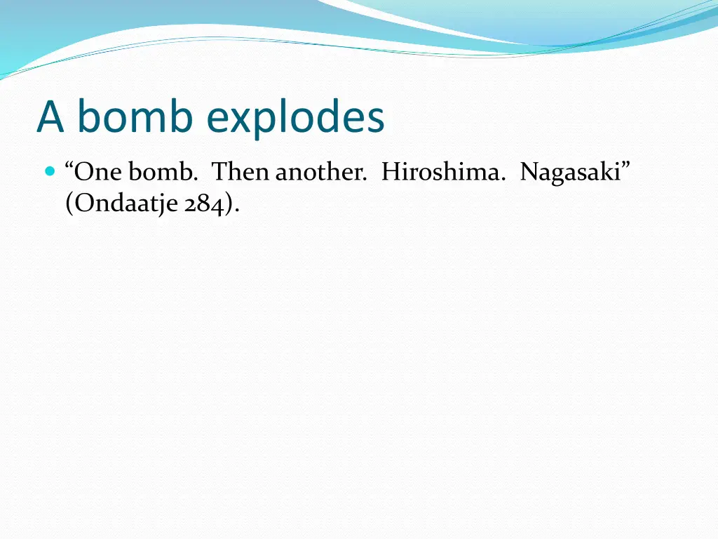 a bomb explodes