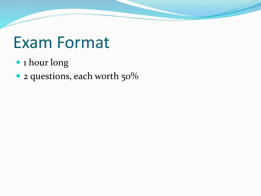 exam format