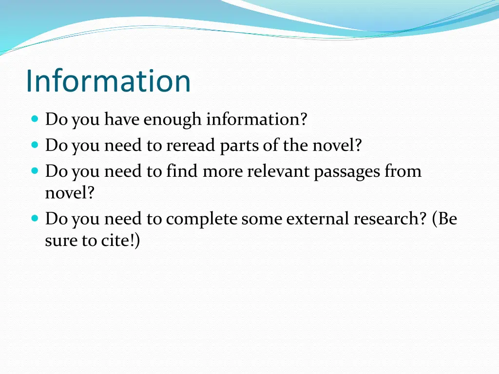 information