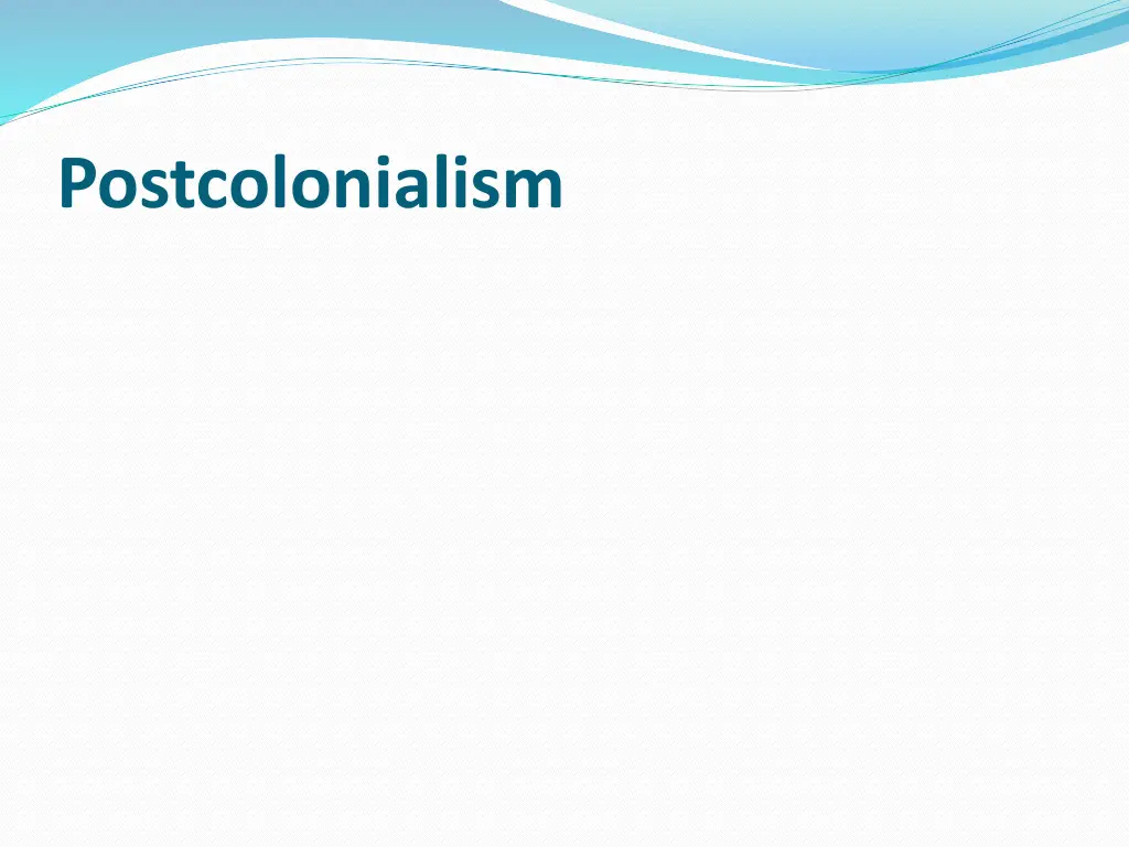 postcolonialism