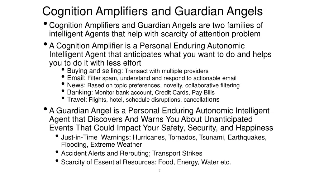 cognition amplifiers and guardian angels