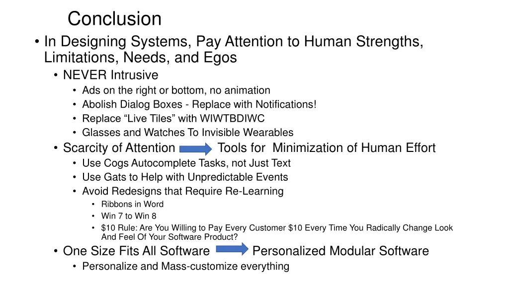 conclusion in designing systems pay attention