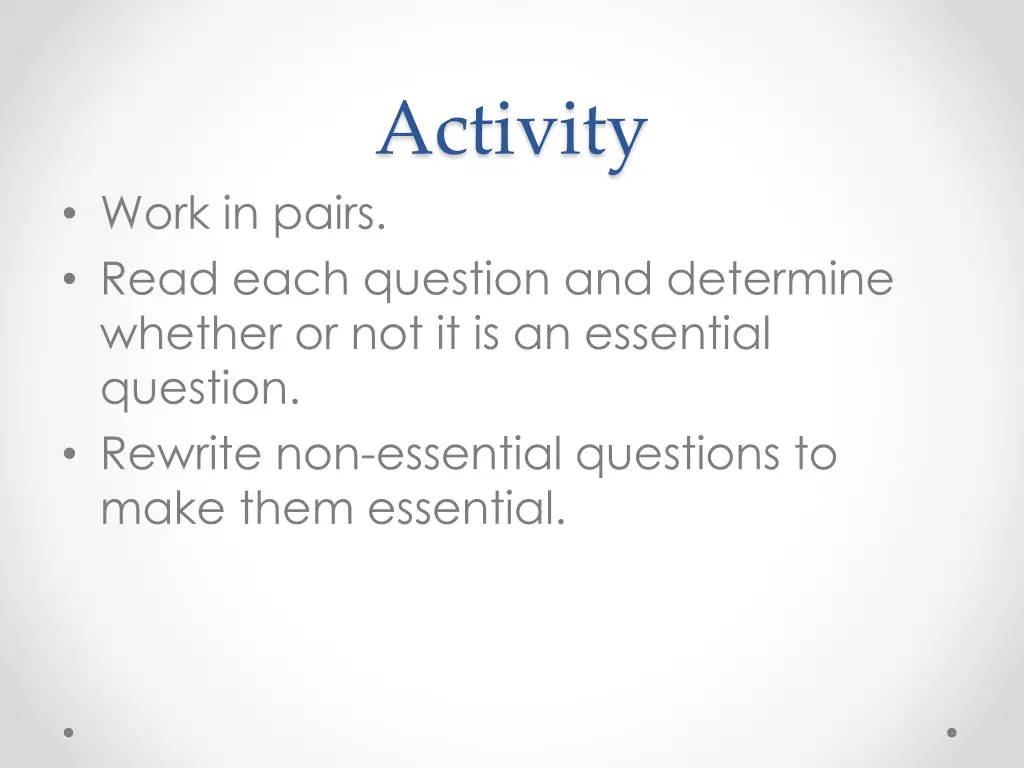 activity