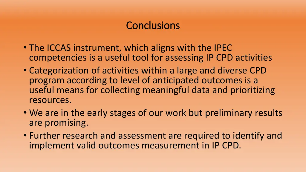 conclusions conclusions
