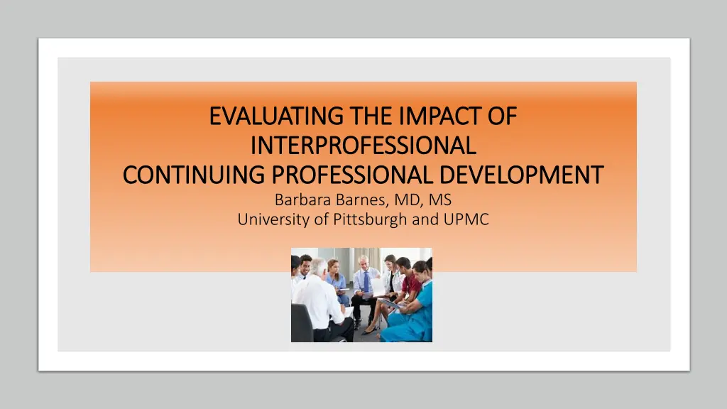 evaluating the impact of evaluating the impact