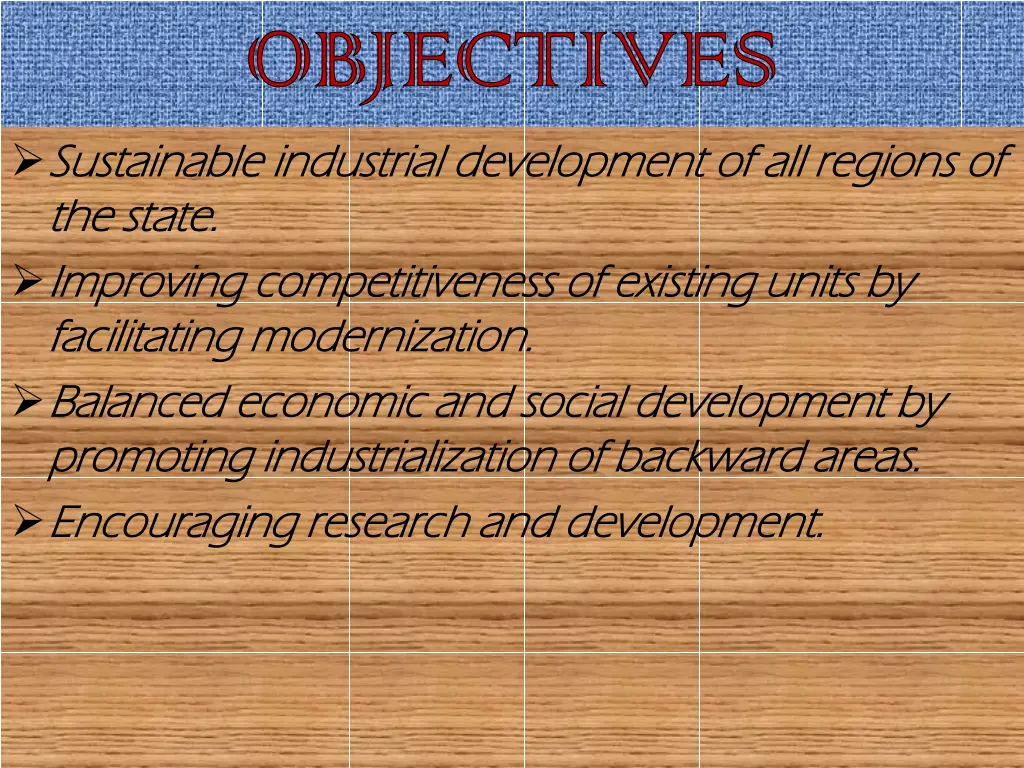 objectives sustainable industrial development