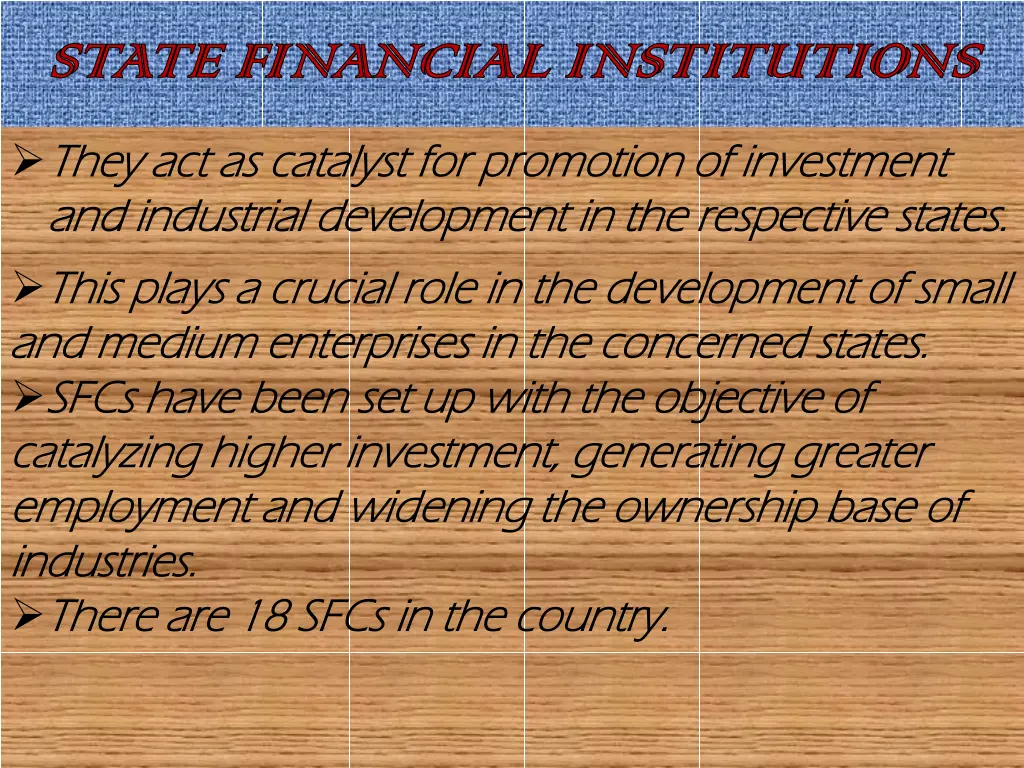 state financial institutions state financial
