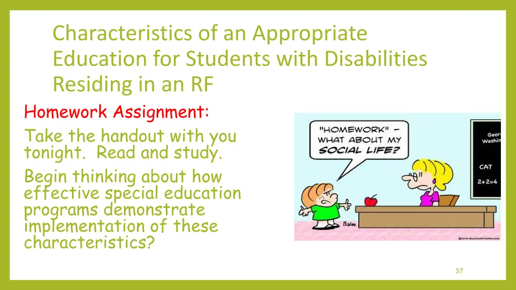 characteristics of an appropriate education