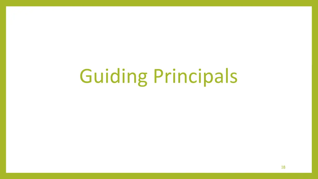 guiding principals